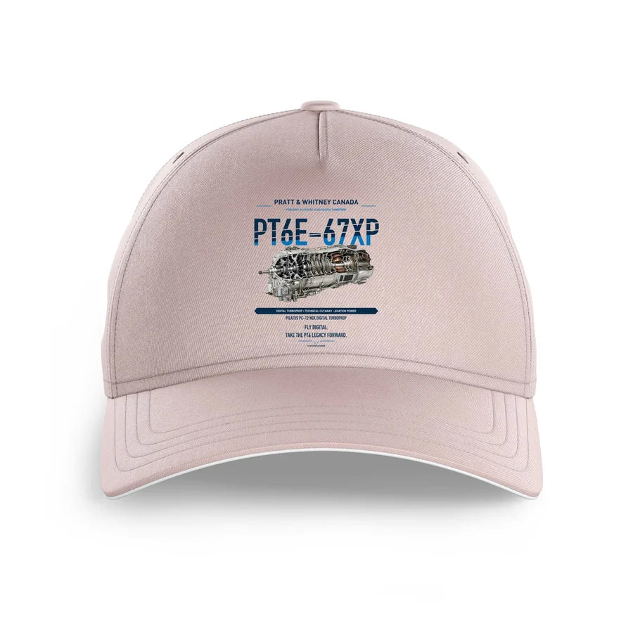 PT6E-67XP design on pink printed hat