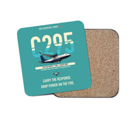 Thumbnail for Airbus C295 Firefighter design on turquoise 1 piece coaster