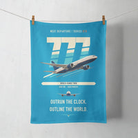 Thumbnail for Boeing 777-200LR design on turquoise towel