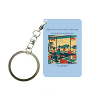 Thumbnail for VINTAGE G4247 - The Soda Fountain Airport - Designed Key Chain design on lightblue