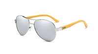 Thumbnail for Pilot Polarized Bamboo leg Sunglasses - view 5
