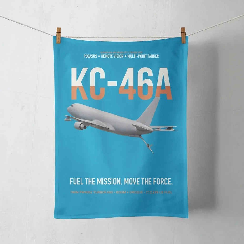 KC-46A PEGASUS design on turquoise towel