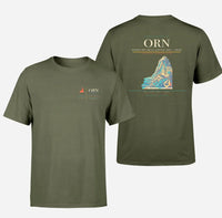 Thumbnail for Ahmed Ben Bella Airport (ORN) design printed on green army double-side t-shirt