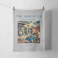 Thumbnail for VINTAGE G4047 - The Aero Club - Designed Towels design on lightgray