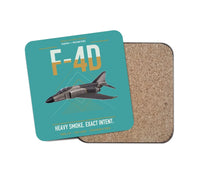 Thumbnail for F-4D Phantom II design on turquoise 1 piece coaster