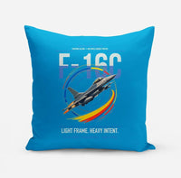 Thumbnail for F-16C Fighting Falcon design on turquoise pillow