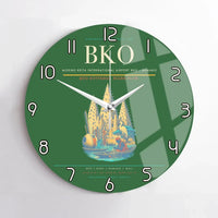 Thumbnail for Modibo Keita International Airport (BKO) design on green no frame wall clock