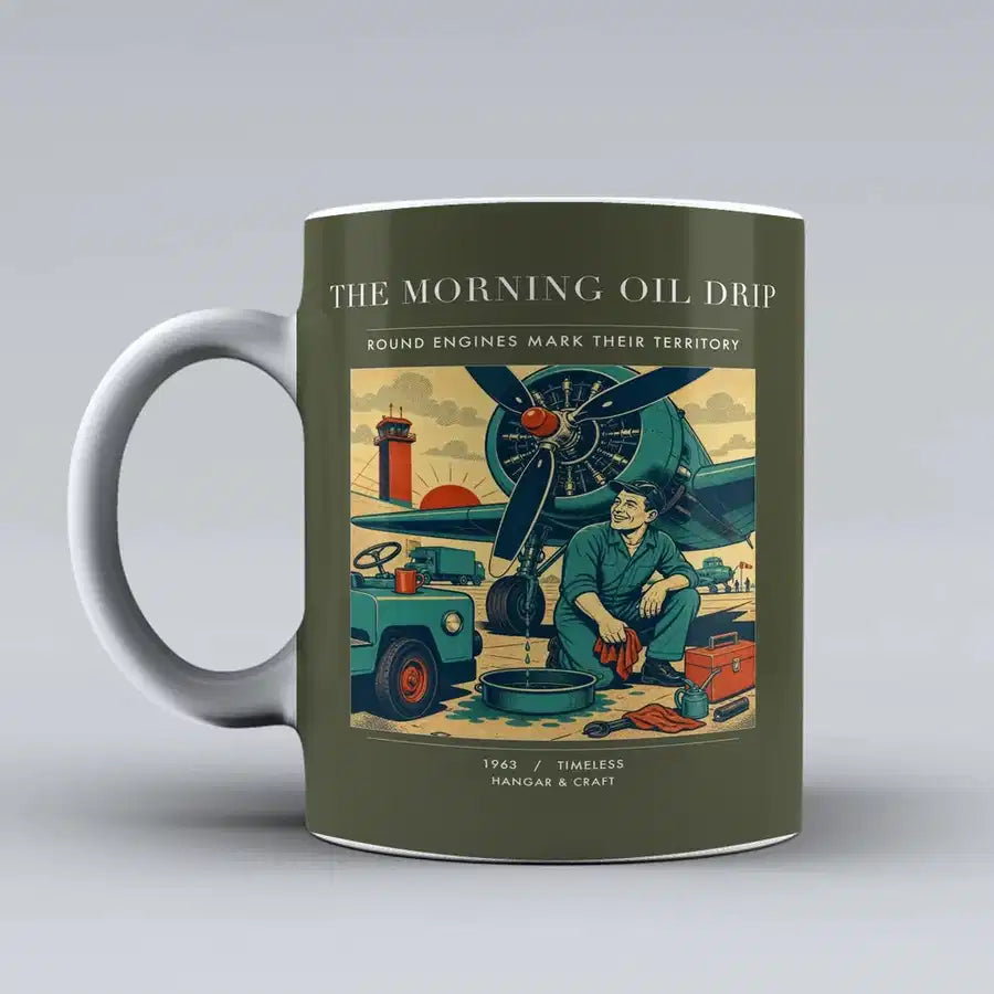 VINTAGE G4266 - The Morning Oil Drip - Ceramic Mug design on greenarmy
