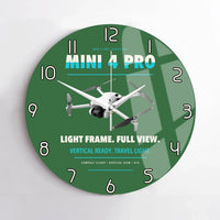 Thumbnail for DJI Mini 4 Pro design on green no frame wall clock