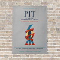 Thumbnail for Pittsburgh International Airport PIT vertical canvas print - no frame - light gray background