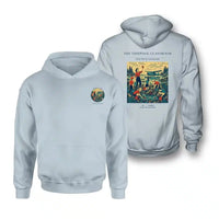 Thumbnail for VINTAGE G4366 - The Tidepool Classroom - Double-Side Hoodie design on lightblue double side