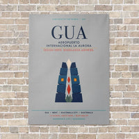 Thumbnail for Aeropuerto Internacional La Aurora GUA vertical canvas print - no frame - light gray background