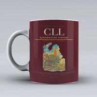 Thumbnail for Easterwood Airport (CLL) airport code design on dark red ceramic mug