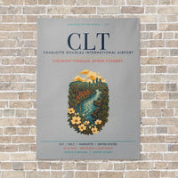 Thumbnail for Charlotte Douglas International Airport CLT vertical canvas print - no frame - light gray background