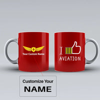 Thumbnail for Customisable I Like Aviation Mug - view 9
