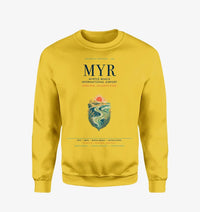 Thumbnail for Myrtle Beach International Airport (MYR) design on yellow sweatshirt