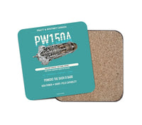 Thumbnail for PW150A design on turquoise 1 piece coaster