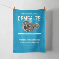 Thumbnail for CFM56-7B design on turquoise towel