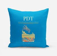 Thumbnail for Eastern Oregon Regional Airport (PDT) design on turquoise pillow