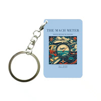 Thumbnail for VINTAGE G4115 - The Mach Meter - Designed Key Chain design on lightblue