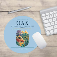 Thumbnail for Oaxaca International Airport (OAX) design on light blue round mouse pad
