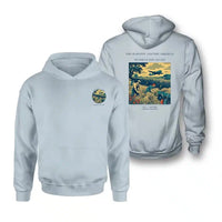 Thumbnail for VINTAGE G4510 - The Harvest And The Airfield - Double-Side Hoodie design on lightblue double side