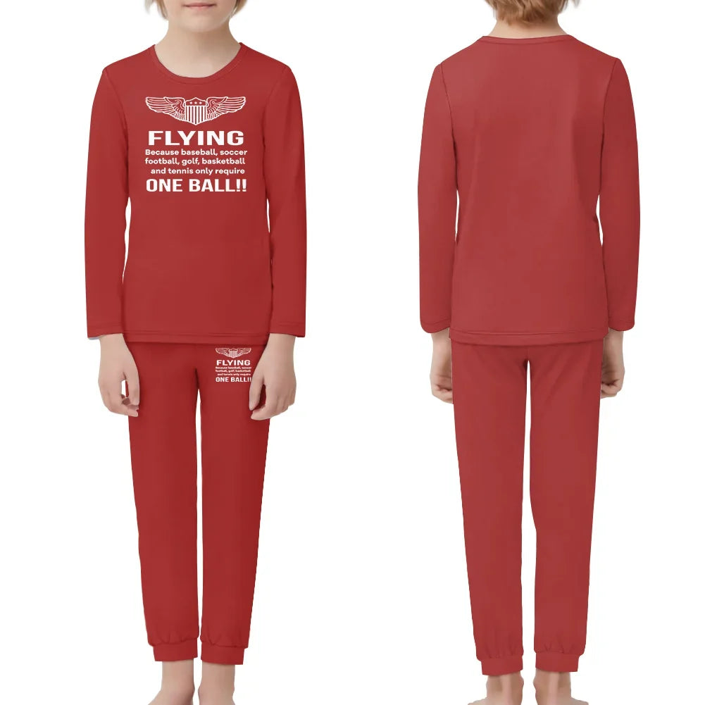 Flying One Ball children pajamas - Red