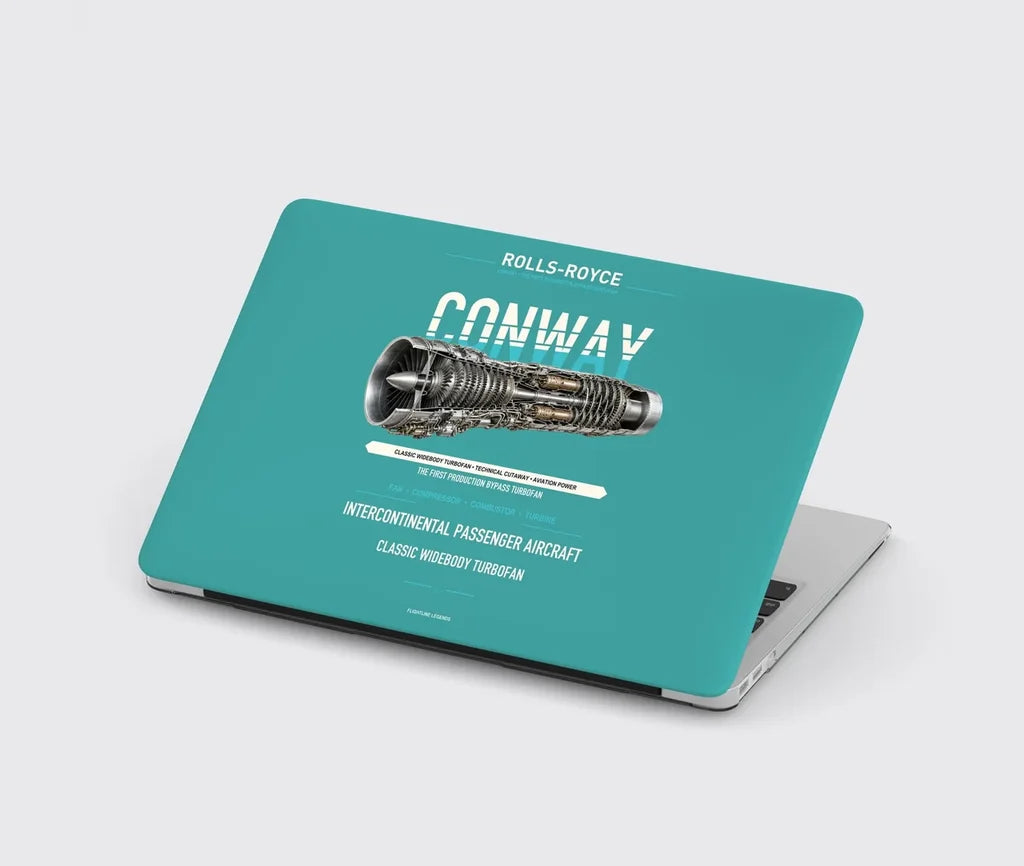 CONWAY design on turquoise MacBook case