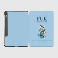 Thumbnail for Fukuoka Airport (FUK) design on light blue samsung tablet tablet case