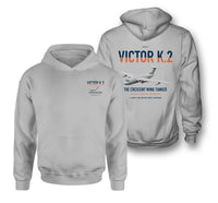 Thumbnail for Handley Page Victor K.2 design on light gray double-side hoodie, double-side print