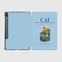 Thumbnail for Cairo International Airport (CAI) design on light blue samsung tablet tablet case