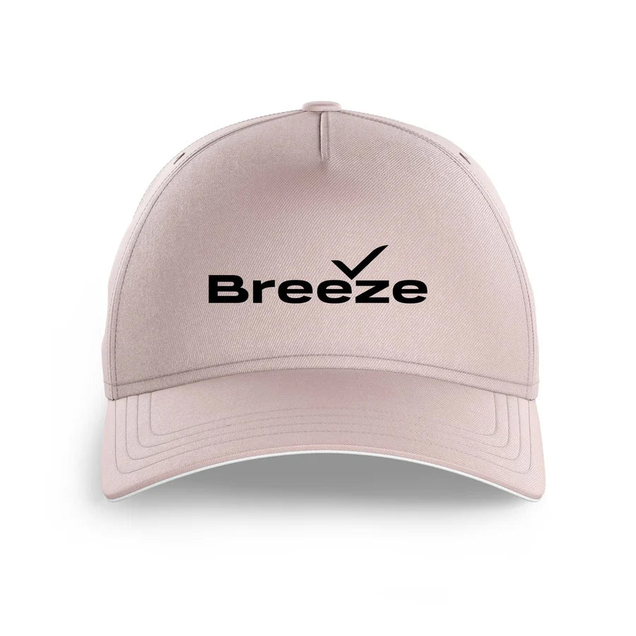 Breeze Airways logo printed on pink cap