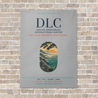 Thumbnail for Dalian Zhoushuizi International Airport DLC vertical canvas print - no frame - light gray background