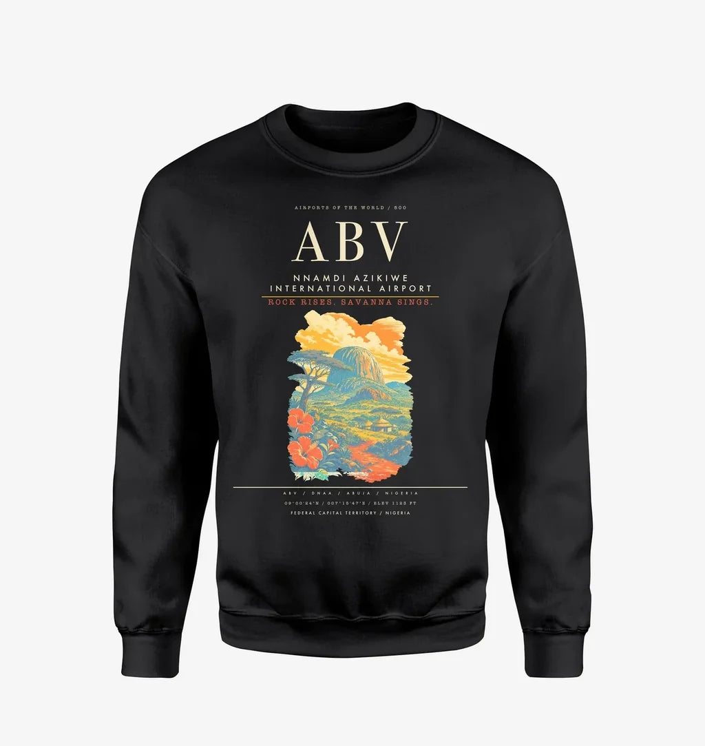 Nnamdi Azikiwe International Airport ABV Sweatshirt - Black