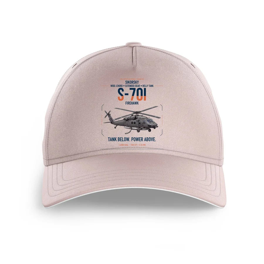 Sikorsky S-70i FIREHAWK design on pink printed hat