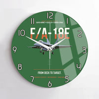 Thumbnail for F-A-18E Super Hornet Block III From Deck To Target design on green no frame wall clock