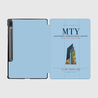 Thumbnail for Monterrey International Airport (MTY) design on light blue samsung tablet tablet case