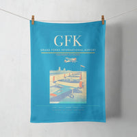 Thumbnail for Grand Forks International Airport (GFK) design on turquoise towel