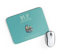 Thumbnail for Buffalo Niagara International Airport (BUF) design on turquoise rectangle mouse pad