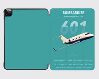 Thumbnail for Bombardier Challenger 601 design on turquoise ipad tablet case