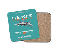 Thumbnail for F A-18E F Buddy Tanker design on turquoise 1 piece coaster