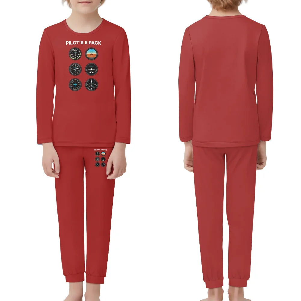 Pilot's 6 Pack children pajamas - Red