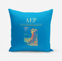 Thumbnail for Aeroparque Jorge Newbery (AEP) design on turquoise pillow