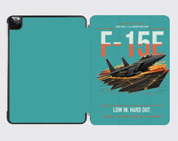 Thumbnail for F-15E Strike Eagle design on turquoise ipad tablet case