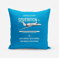 Thumbnail for Cessna Citation Sovereign+ design on turquoise pillow
