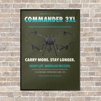 Thumbnail for Draganfly Commander 3XL vertical canvas print - framed - green army background