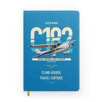 Thumbnail for Cessna 182 Skylane design on turquoise notebook