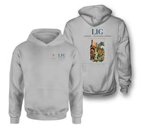 Thumbnail for Limoges – Bellegarde Airport (LIG) design on light gray double-side hoodie