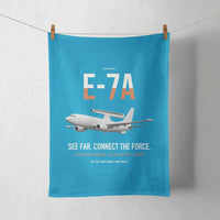 Thumbnail for E-7A Wedgetail design on turquoise towel
