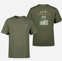 Thumbnail for Lome-Tokoin International Airport (LFW) design printed on green army double-side t-shirt